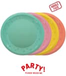Decorata Reusable Party Products - Party Set Reusable Plates 21cm Mixed Pastel colours - 96699