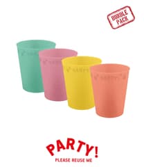 Decorata Reusable Party Products - Party Set Reusable Cups 250ml Mixed Pastel colours - 96700