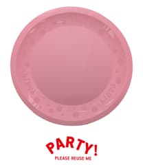 Decorata Reusable Party Products - Party Reusable Plate 21cm Pink Pastel - 96703