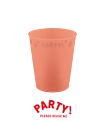 Decorata Reusable Party Products - Party Reusable Cup 250ml Orange Pastel - 96707