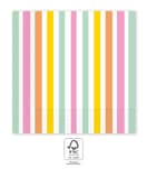 Napkin Designs - FSC Two-Ply paper Napkins 33x33cm Pastel Stripes - 96733