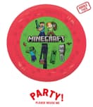 Minecraft Party - Party Reusable Plate 21cm 4pcs - 96756