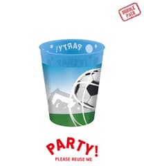 Decorata Soccer Fans - Party Reusable Party Cup 250ml 4pcs - 96764