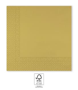 Decorata Solid Color - FSC Three-ply paper napkins 33x33cm Gold - 96791
