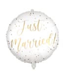 Standard & Shaped Foil Balloons - "Just Married" Foil Balloon 46cm - 96798