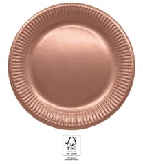 Metallic Colours - FSC Paper Plates Next Generation Large 23cm Rose Gold - 96868