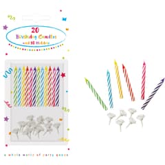 Birthday Candles - Decorata Birthday Candles with Holders - 6651