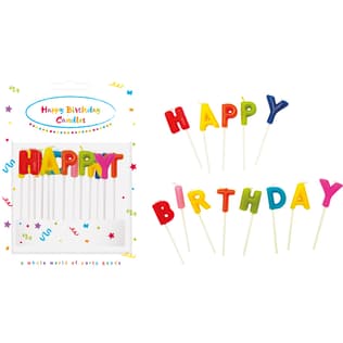 Decorata Birthday Candles - "Happy Birthday" Toothpick Candles - 9191