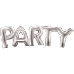 Letter Foil Balloons - Silver "Party" Foil Balloons - 89808