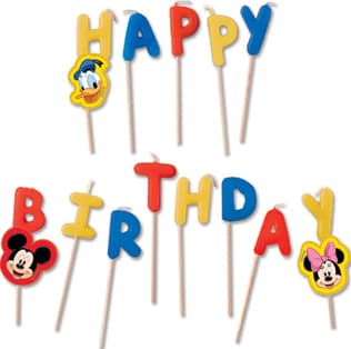 Mickey Rock the House - "Happy Birthday" Toothpick Candles - 9295