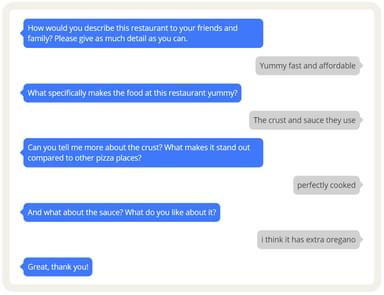 Conversation between human and AI chatbot