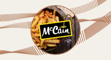 McCain logo and potato fries