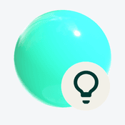 3D Sphere with lightbulb icon