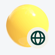 3D sphere with a globe icon