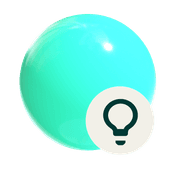 3D sphere with a lightbulb icon