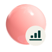 3D sphere with a graph icon