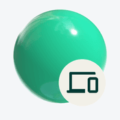 3D sphere with devices icon