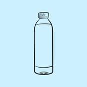 Refined drawing of a water bottle