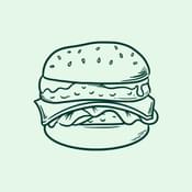 Hand drawn burger with more details