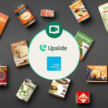 Upsiide & Insightplatforms logos and packages on background