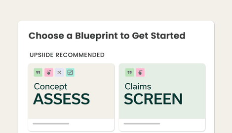 Upsiide recommended blueprints