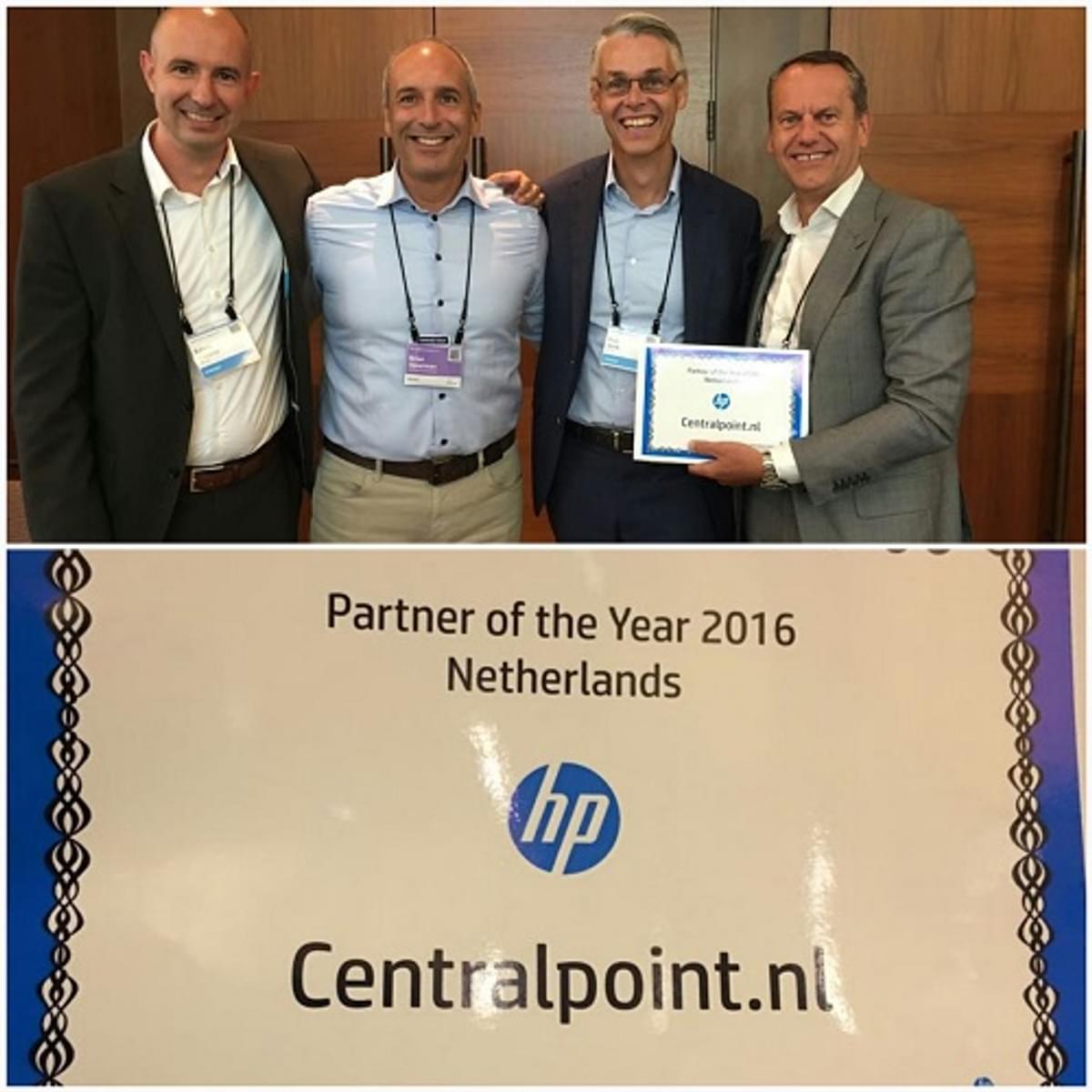 Centralpoint.nl is Partner of the Year 2016 voor HP Nederland image