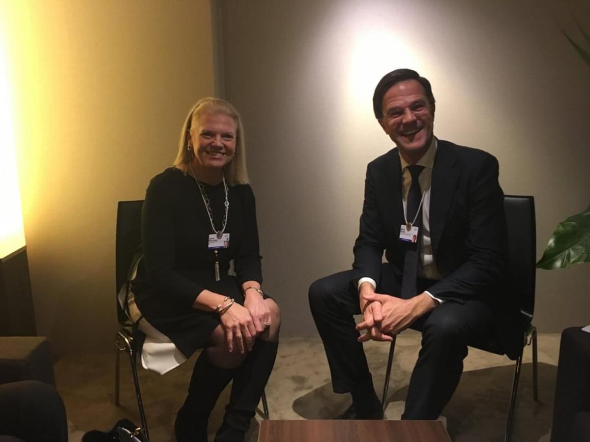 Premier Mark Rutte spreekt IBM ceo Ginni Rometty image