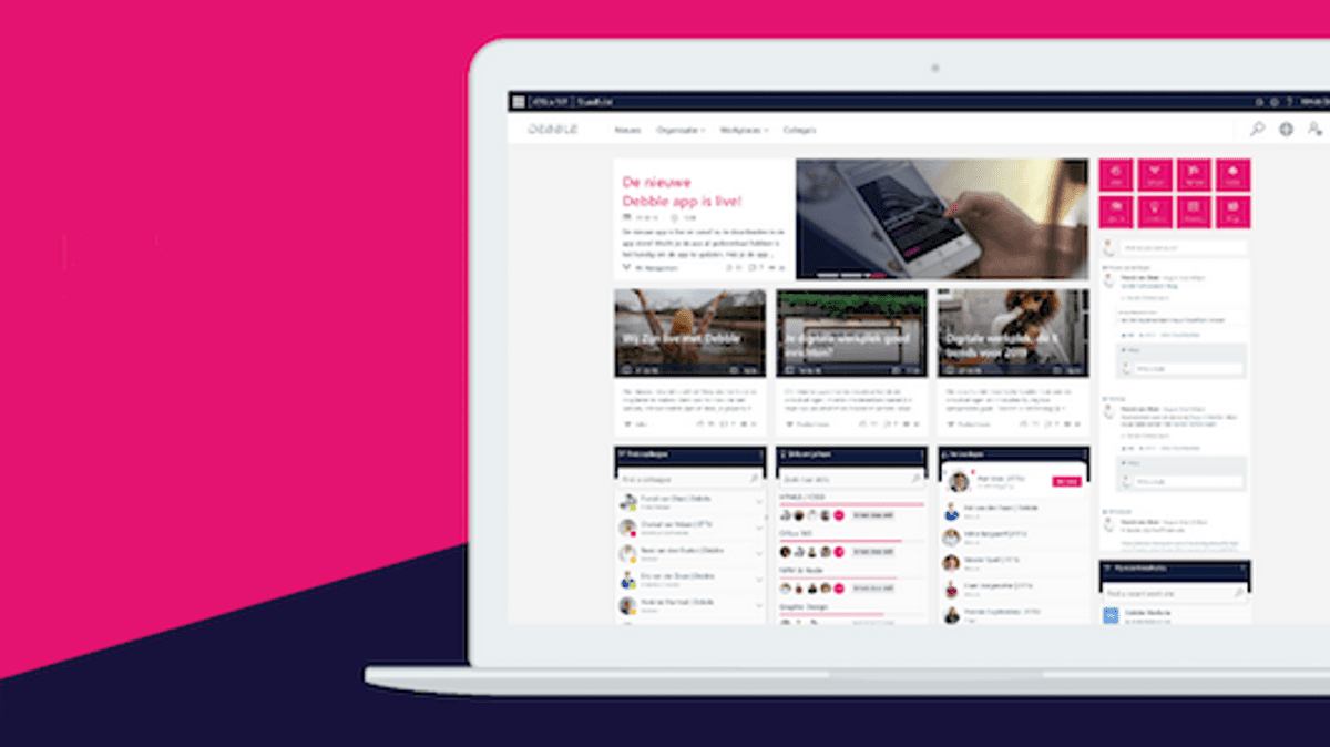 Debble lanceert homepage van Debble Workplace in Modern SharePoint image