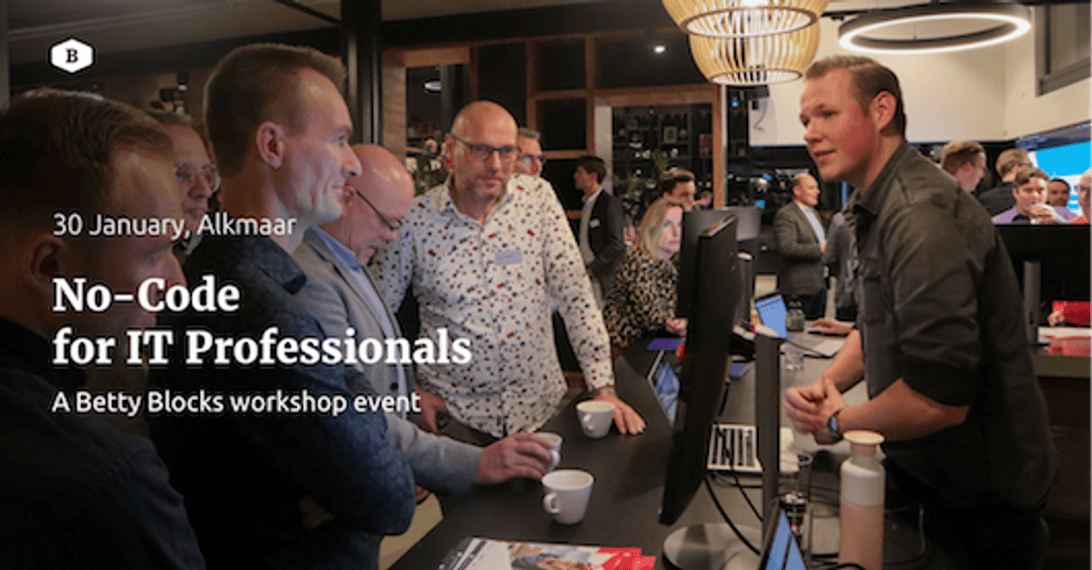 Betty Blocks organiseert no-code workshops voor IT professionals image