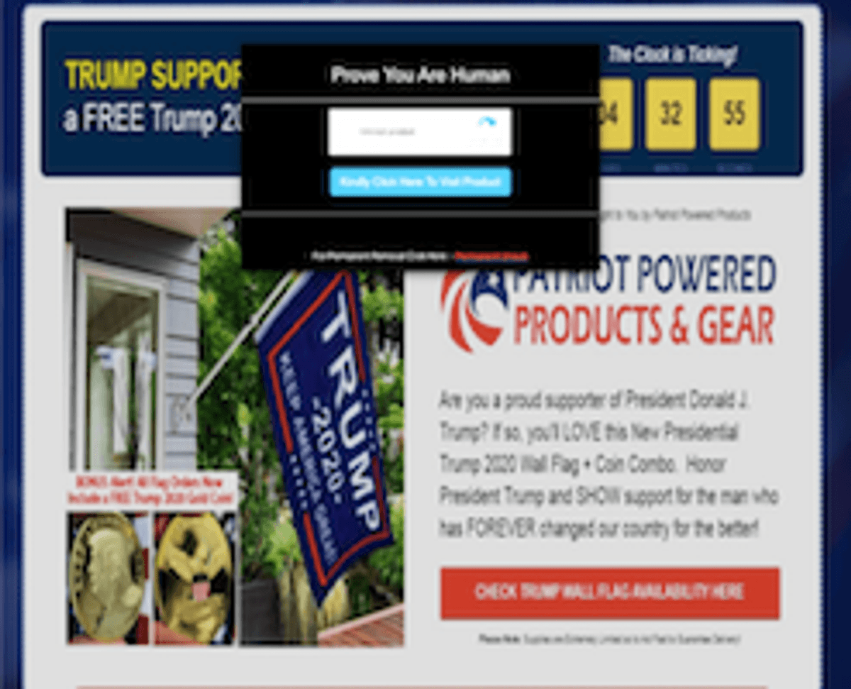 Phishers lokken slachtoffers met Trump-merchandise image