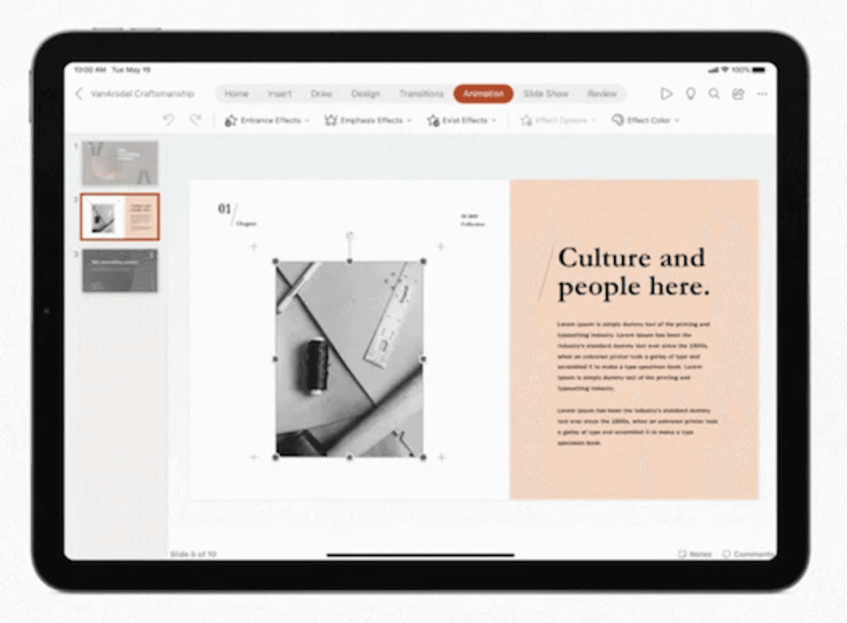 Office-apps voor iPad ondersteunen voortaan muis en trackpad image