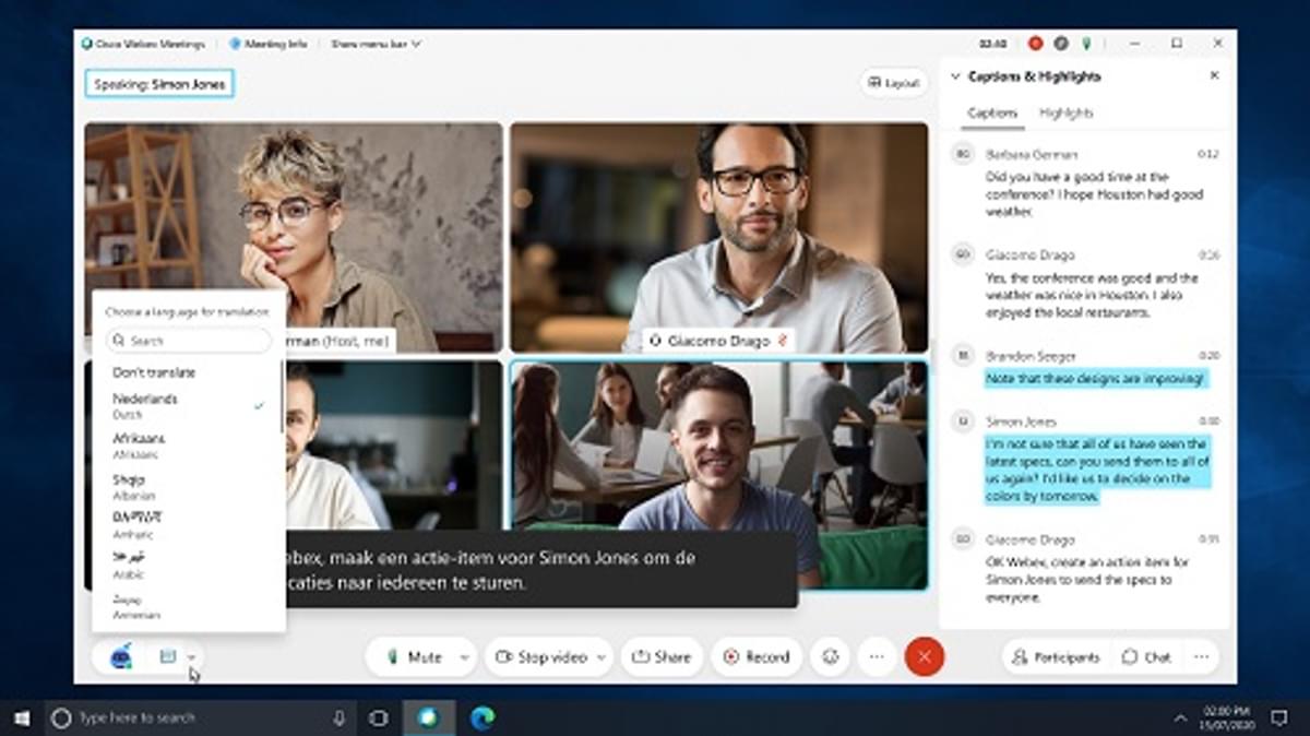 Cisco Webex doorbreekt taalbarrières met real-time vertaling image