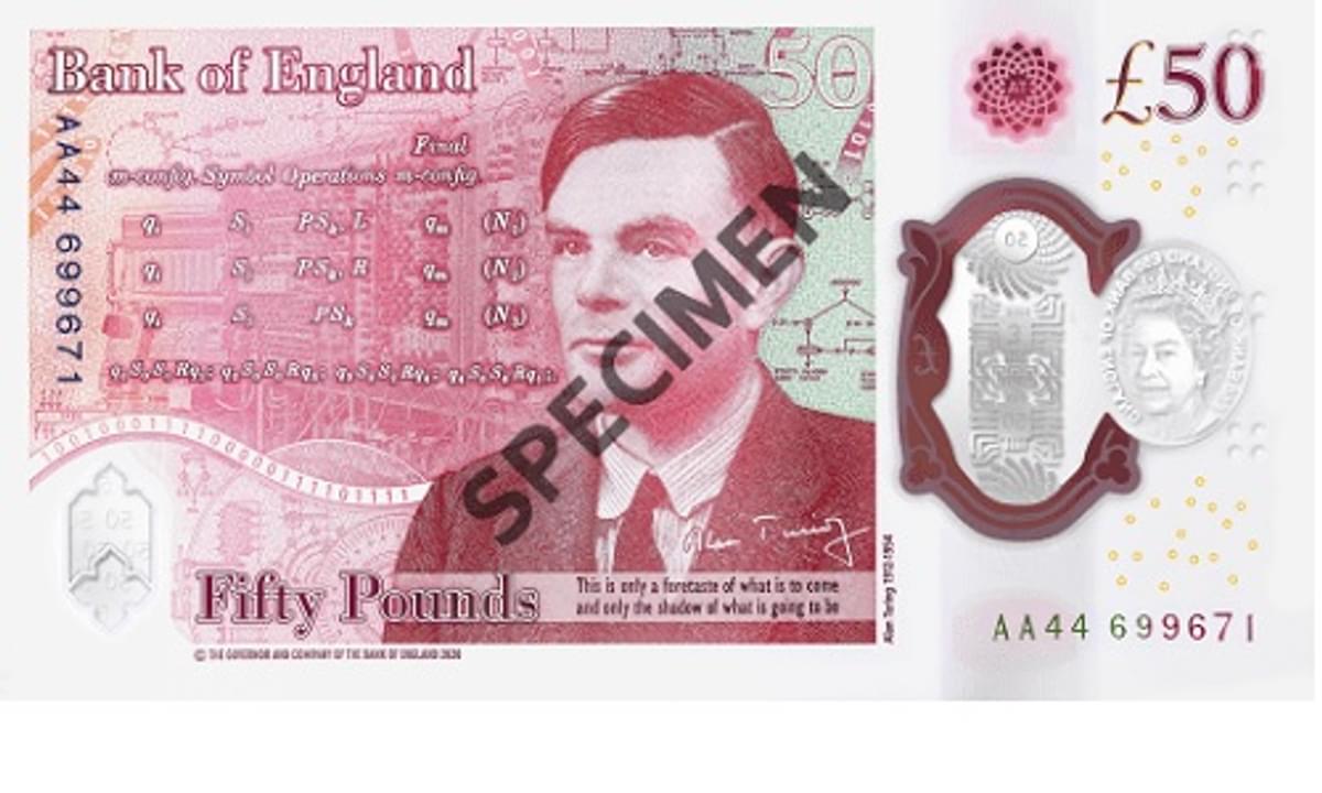 Nieuw Brits bankbiljet eert computer pionier Alan Turing image