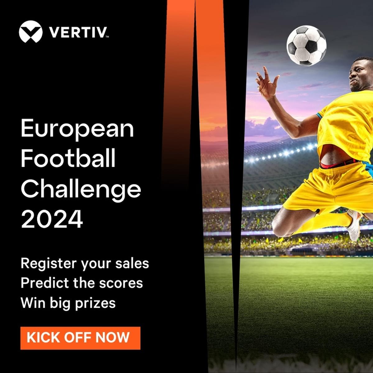 Vertiv nodigt Europese resellers uit voor salesinitiatief European Football Challenge 2024 image