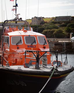 Longhope Lifeboat in harbour