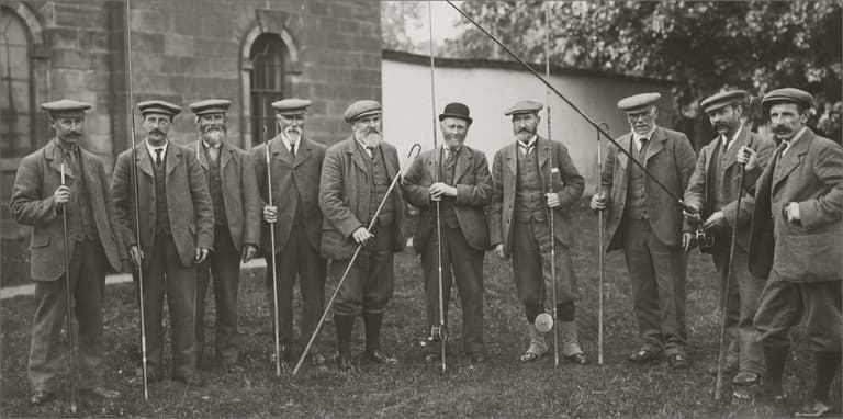 Gordon Castle Estate Tweed modelled by the Ghillies in 1911. Image by Gordon Castle.