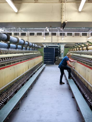 Johnstons of Elgin's spinning yarn at Scottish mill