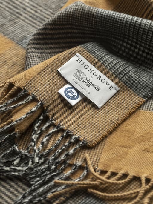 Johnstons of Elgin's Highgrove Heritage Scarf, a collaboration between Johnstons of Elgin and the Prince of Wales’s family estate