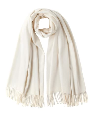 Johnstons of Elgin Cashmere Stole in White