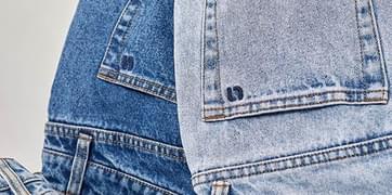 Close up on Unspun jeans