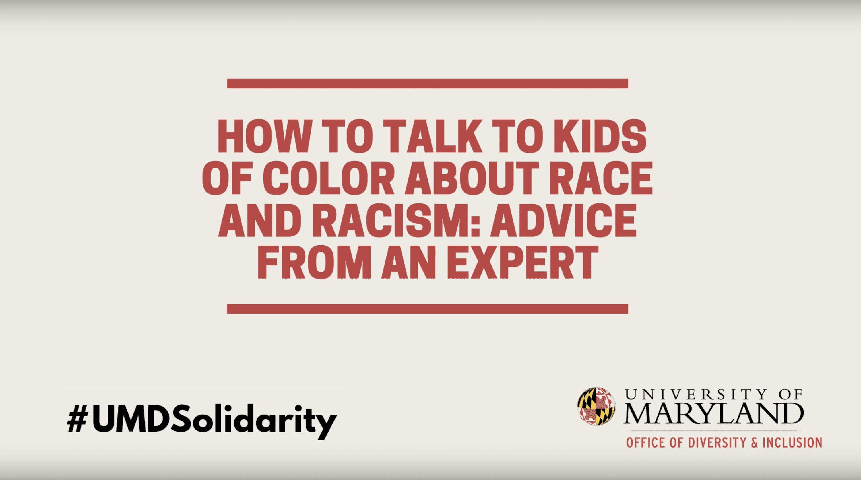 Text reads How to talk to kids of color about race and racism: advice from an expert