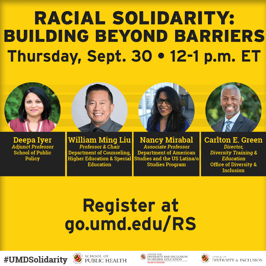 Event flyer for Racial Solidarity panel
