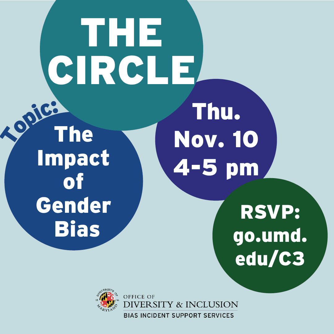 The Circle event details in an overlapping circle design