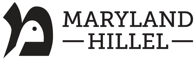 Hebrew letter Mem, followed by Maryland Hillel