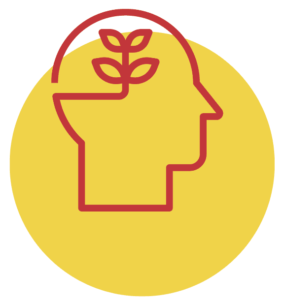 icon of a person's head with a plant growing inside