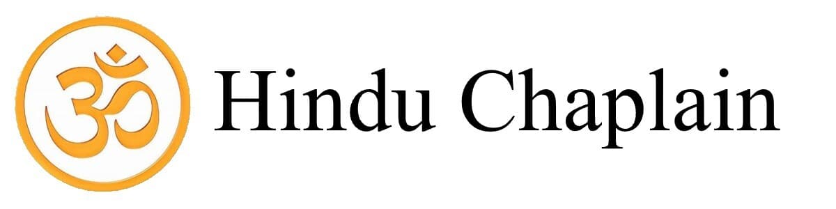 Ohm symbol followed by the words Hindu Chaplain