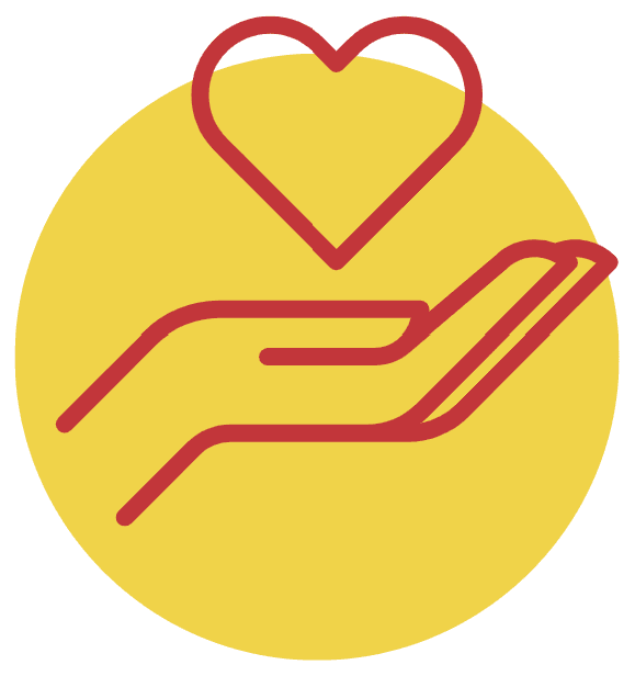 icon of hand holding a heart shape