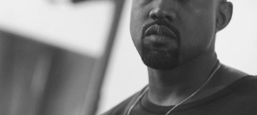 Kanye sad black and white