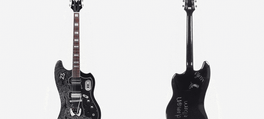 Gorillaz guitar earthpercent auction 0