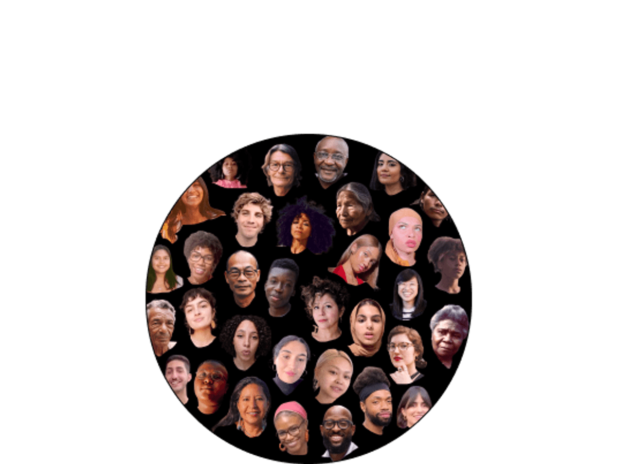 Collage of many different diverse headshots.